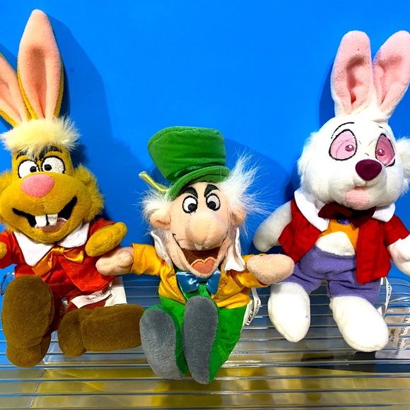 DISNEY EXCLUSIVE NWT 1990s ALICE IN WONDERLAND BEAN BAG PLUSH COMPLETE SET OF 12 - Picture 9 of 15